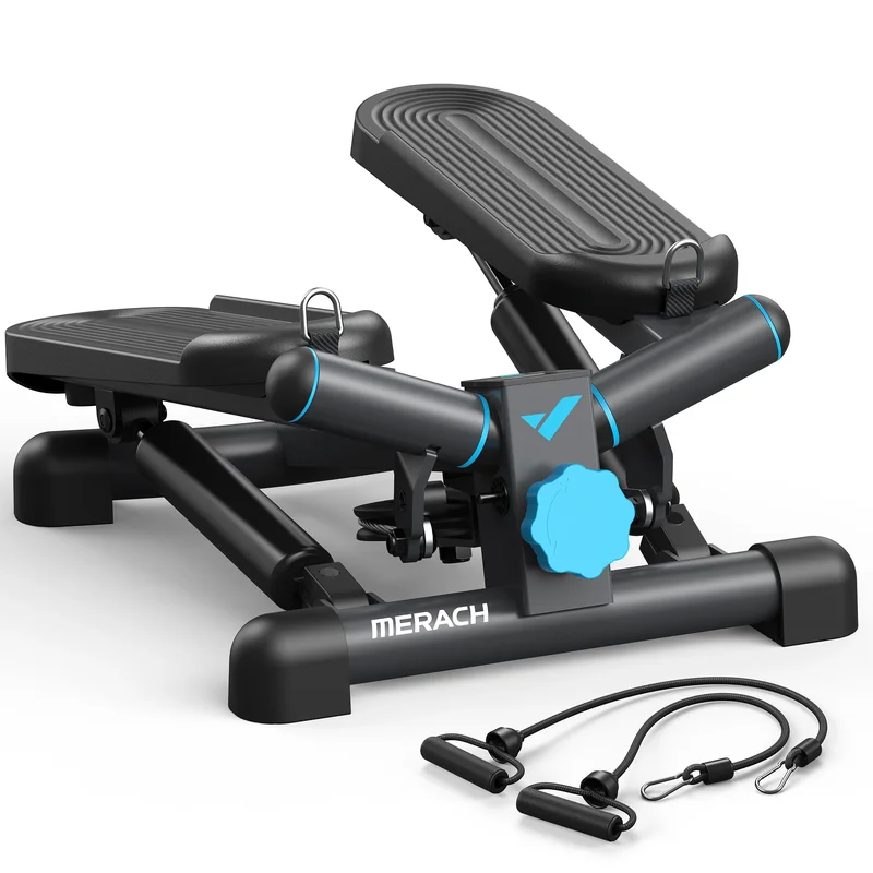AliExpress - MERACH 2-in-1 Stepper für Zuhause, Leise Mini Stepper 150kg mit LCD-Monitor, Up-Down Swing Stepper mit Power Ropes for Bein/Arm/Butt 