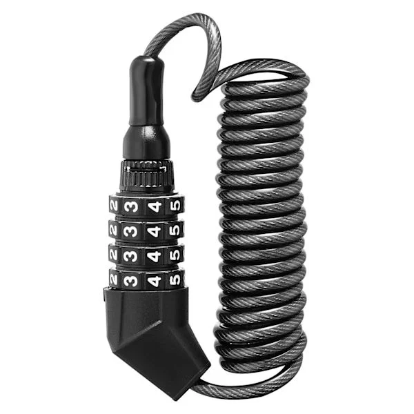Bike Cable Lock, Lightweight Bicycle Lock, Combination Bike Lock, Small Bike Lock, Resettable Bicycle Wheel Lock - Black