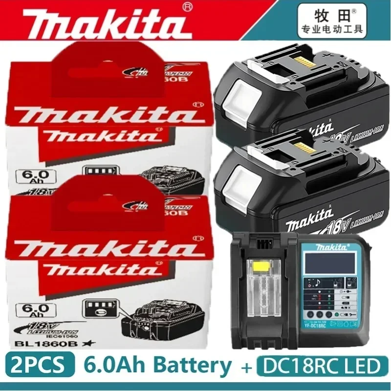 AliExpress - Original Makita 18V Akku 6Ah, mit Akku-Anzeige, wiederaufladbarer Makita-Akku, BL1830 BL1840 BL1850 Elektrowerkzeug-Akku