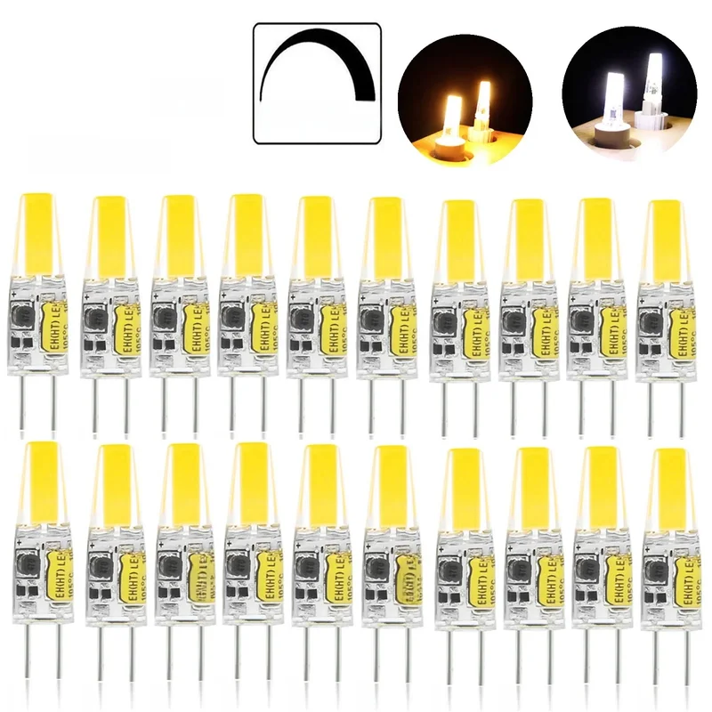 AliExpress - 20Pcs Mini G4 Led Silikon Lampe 6W Dimmbare Lampe 12V Home Beleuchtung Cob Lights Birnen Cool White Warme Scheinwerfer Bombillas Lamparas