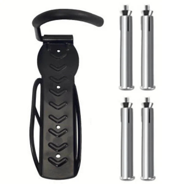Wall Mounted Steel Bicycle Rack, Space Saving Bike Holder with Expansion Screw for Mountain Bike, Road Bike, Black Hook with Fixed Expansion Screw