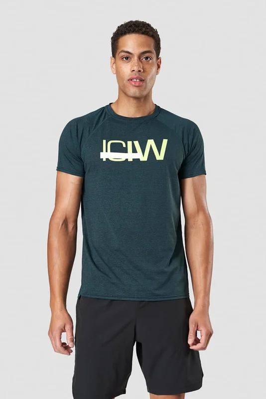 ICANIWILL - Training Mesh T-shirt Vivid Green Melange - Herr - Träningskläder från ICIW