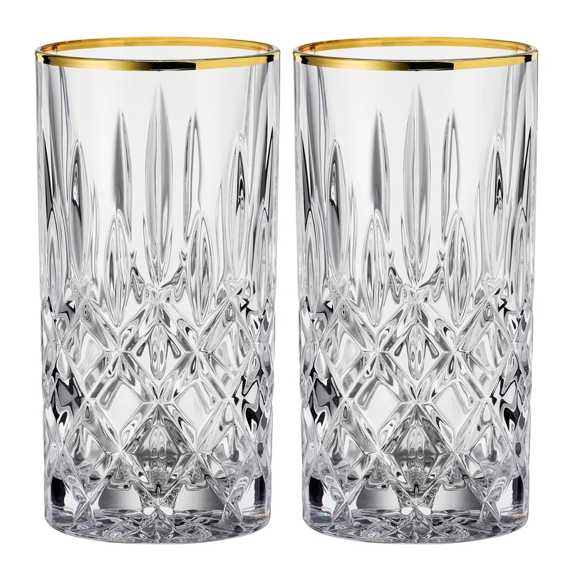 Nachtmann Noblesse longdrinkglas 2-pack, 37,5 cl, gold | Dukning & Servering > Glas > Cocktail- & Drinkglas > Longdrinkglas | Bagaren och Kocken