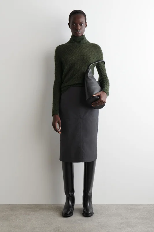 COS Pointelle-Knit Mohair Jumper in Green - Women