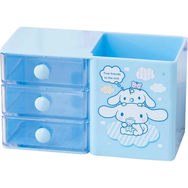 Anime Skrivebord Oppbevaring Cinnamoroll - Skrivebord Pennholder, Søt Pennkopp, Sminkekostholder, Mini Boks Cinnamoroll