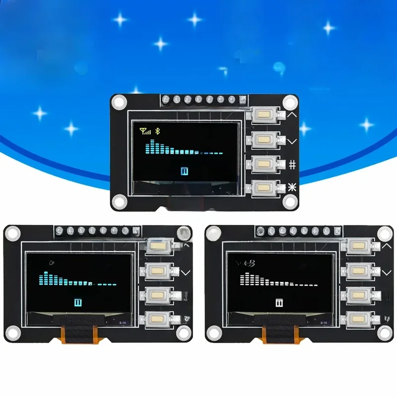 AliExpress - 1 ~ 2 Stück 0,96 Zoll OLED IIC Weiß/Gelb Blau/Blau 12864 OLED-Display mit 4x4 Tasten I2C SSD1315 LCD-Bildschirmplatine für Arduino