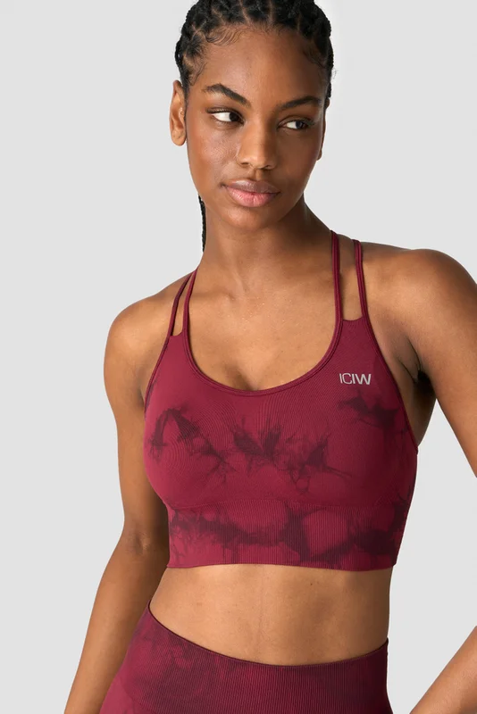 ICANIWILL - Define Seamless Tie Dye Sports Bra Red - Dame - ICIW