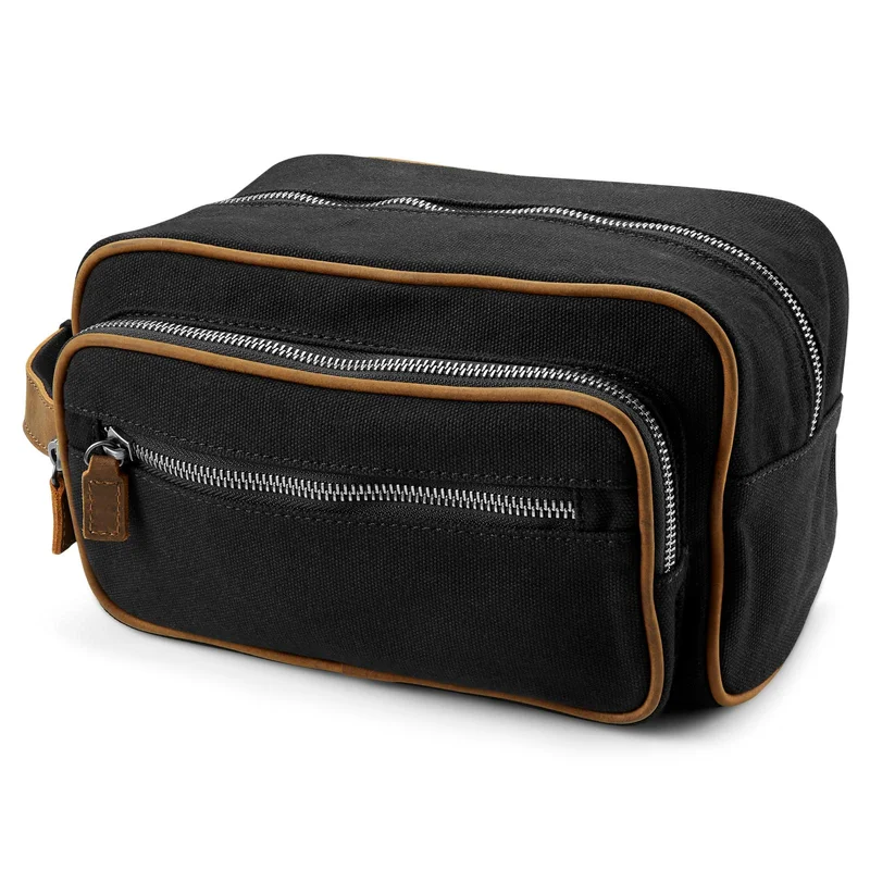 Beauty case Selah Tarpa nero e marrone chiaro per uomini - Beauty case