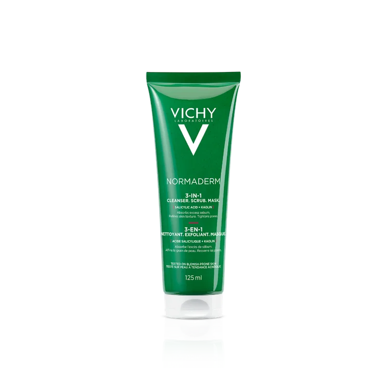 Vichy Normaderm 3 in 1 Esfoliante + Crema Detergente + Maschera