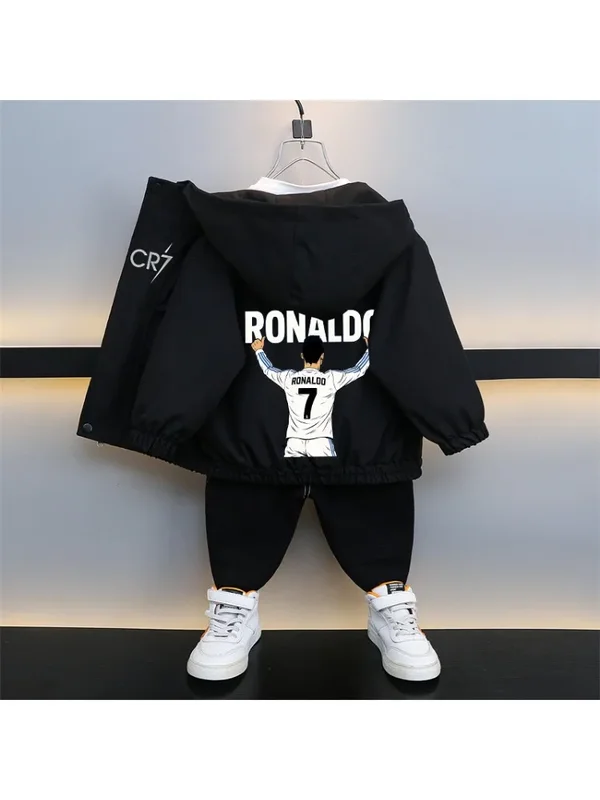 AliExpress - Veste à capuche pour enfant de la star du football Ronaldo, manteau pour bébé fille et garçon, veste coupe-vent à manches longues avec 