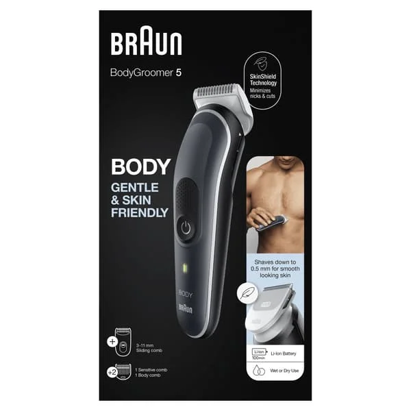 Braun BodyGroomer BG5340 Svart, Silver