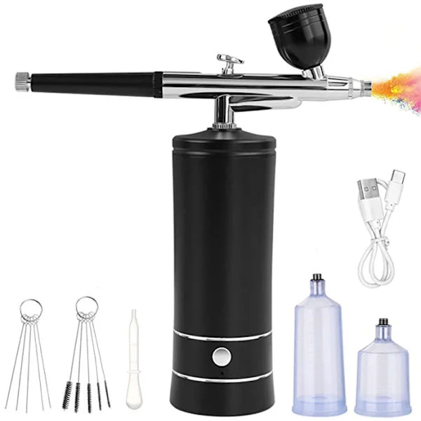 1 Set Trådlöst Airbrush-kit Airbrush Kompressor Nagel Airbrush Maskin Airbrush Färg Kit