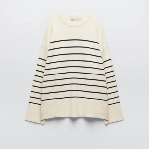 Randig beige tröja från Zara