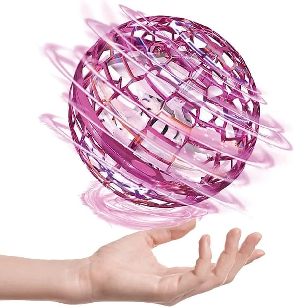 Flynova Pro Flygande Boll Leksak - Handkontrollerad Flygande Orb Leksak Globe Form Boomerang Flygande Spinner Mini Drone Hover Boll Med 360 Roterande 