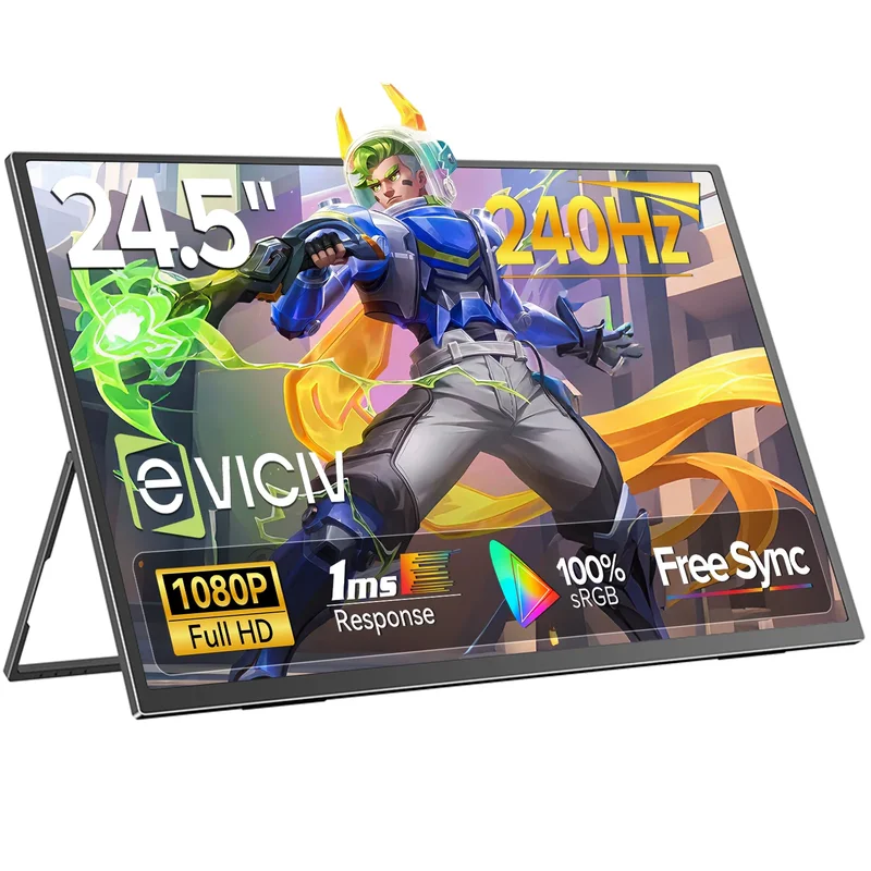 AliExpress - EVICIV 240Hz draagbare monitor 24,5′′ QHD 2560×1440 105%sRGB gaming-scherm 460Nits HDR extern tweede scherm voor laptop pc-telefoon