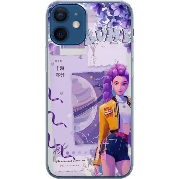 Kompatibelt Mobilskal till Apple iPhone 12 mini Kpop Demon Hunters Rumi Lila Planet Kosmisk Idol Stil Fantasy