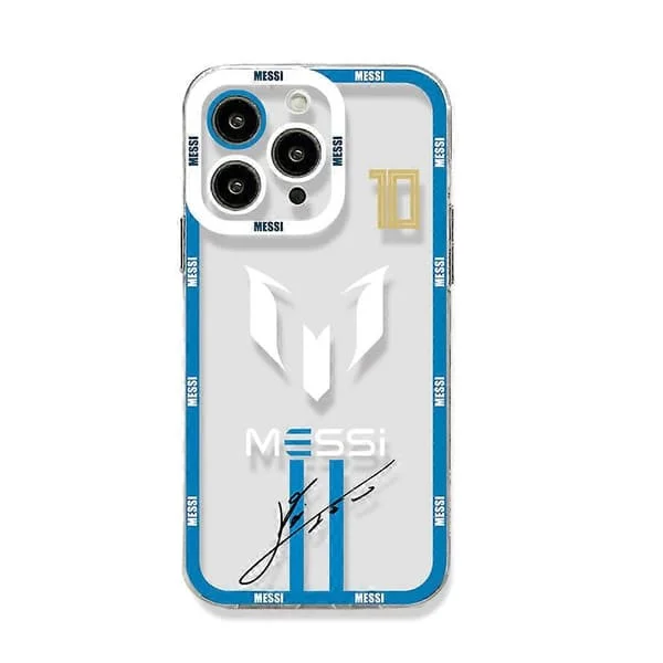 Fotboll Nummer 7 10 Telefonfodral För iPhone 14 13 12 Mini 11 Pro Max X XR XS 7 8 SE 2020 Plus Mjuk Silikon Transparent Skal