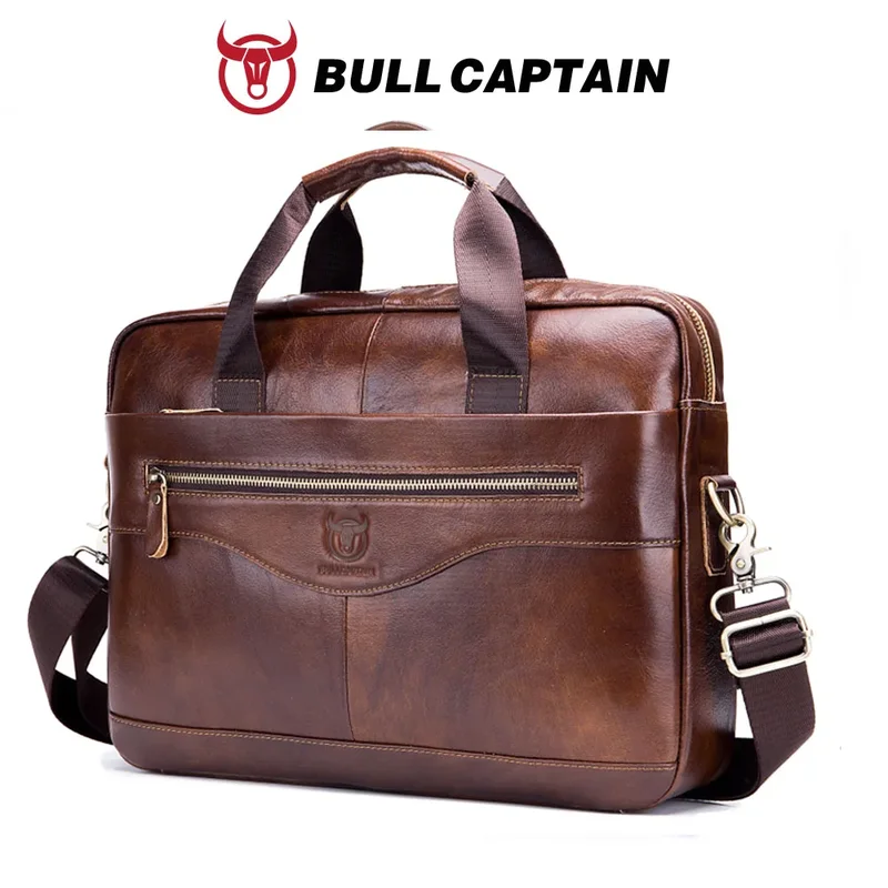 AliExpress - BULLCAPTAIN-Sac à Main en Cuir group pour Homme, Sacoche pour Bombes, Ordinateur Portable de 14 Pouces, Bureau, Affaires