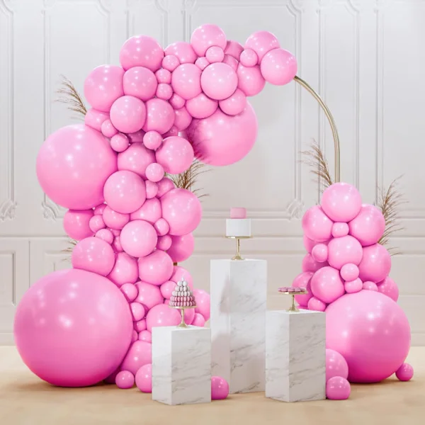 PartyWoo Rosa Ballonger 100 st, Blandade Storlekar Matta Rosa Ballongbåge Kit för Baby Shower Gender Reveal Förlovning Födelsedagsfest Dekor
