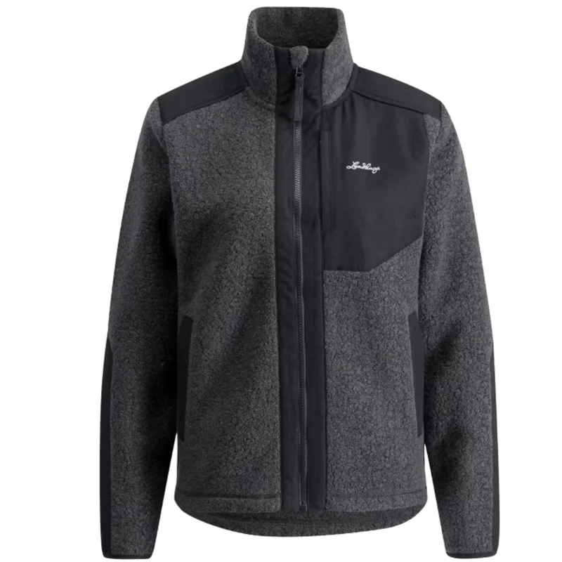 Lundhags Saruk Wool Pile Mid Full Zip Dame Antrasitt