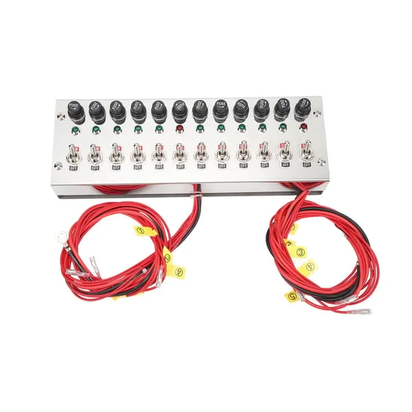 12-vägs vippströmbrytarpanel 12V 24V vipp ON Off instrumentbräda för racerbilar lastbilar yachter båtar