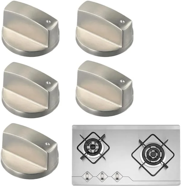 Ugnsknappar - 5 stycken - 6mm - Universell knappsats för gashäll - Knappar för häll, gasspis och ugn ...