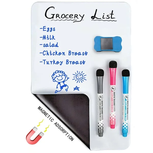Magnetic Dry Erase Whiteboard Sheet for Refrigerator, A4 Size Magnetic Reminder Board, Planning Board or To-Do List Whiteboard