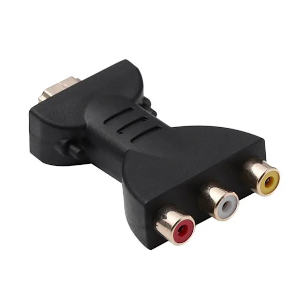 Compatible with HDMI to AV 3-way RGB RCA Video Audio Adapter - Male to 3-way RCA Video Audio Adapter Component Connector