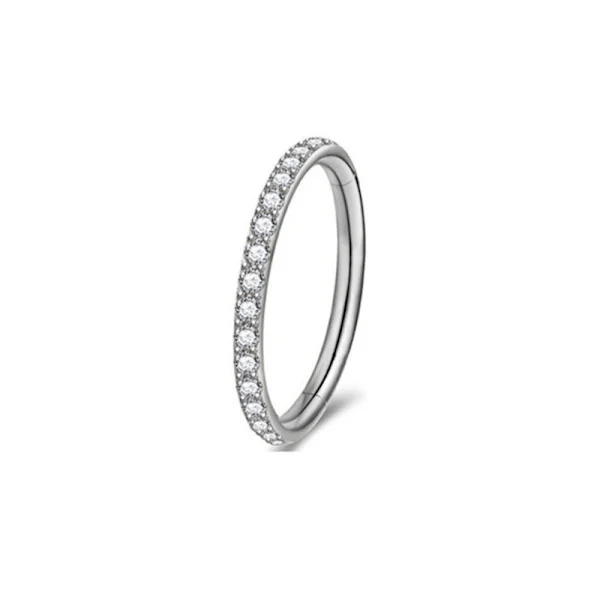 Silver White 1.2 * 6mm Diamond Earrings Cartilage G23