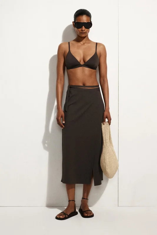 COS Femme Haut De Bikini Triangle in Marron