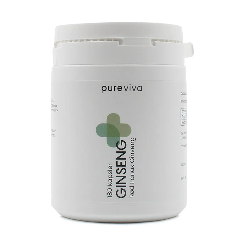 Pureviva Panax Ginseng 400 mg 180 kaps., Helse & Madvarer, Ingredienser, Ginseng