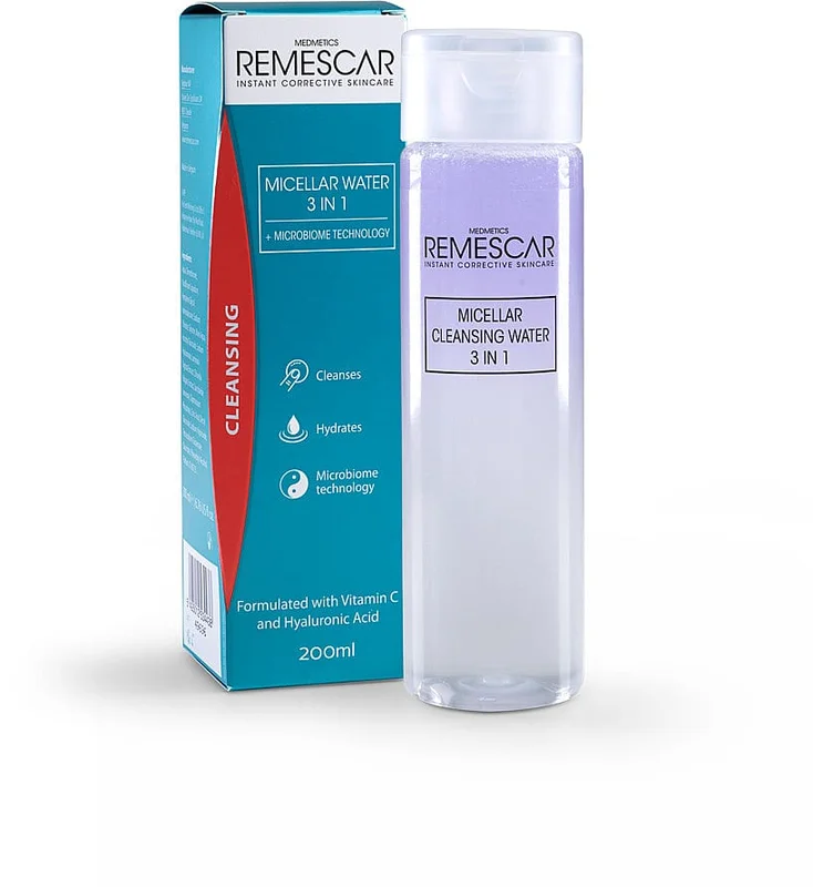 Spar 25% • Køb 2, Remescar Micellar Cleansing Water 3 in 1 200 ml, Hudpleje, Renseprodukter, Micellar Water