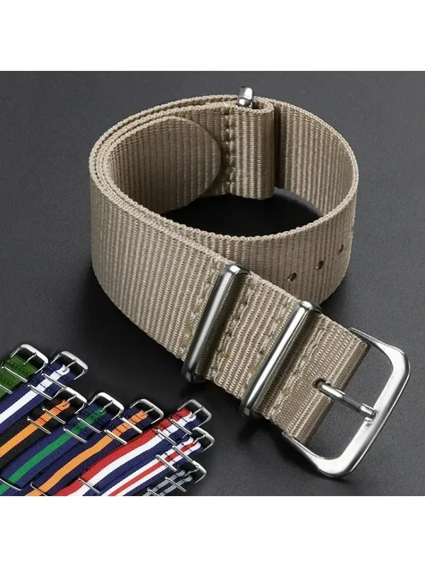 AliExpress - 16mm 18mm 20mm 22mm Nylon Armee Sport Band Nylon Stoff Gürtel Zubehör Gürtel Schnalle Bands schwarz Uhrenarmband für Omega für Seiko
