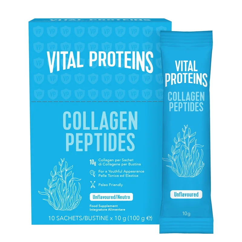 Vital Proteins Integratori Alimentari Collagen Peptides in Bustina 10x10g - Integratore Corpo e Detox