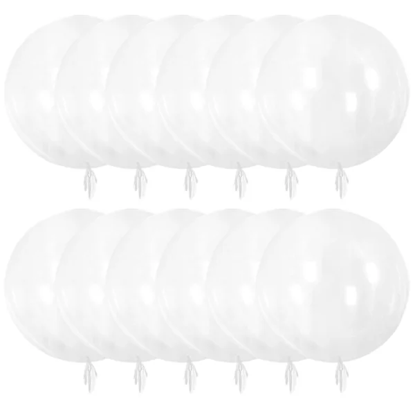 Klara Bobo Ballonger, 50 cm Stora Klara Bobo Ballonger, Runda Transparenta Bubbelballonger, Kristallklara Fyllbara Bobo Ballonger för DIY, Baby Shower