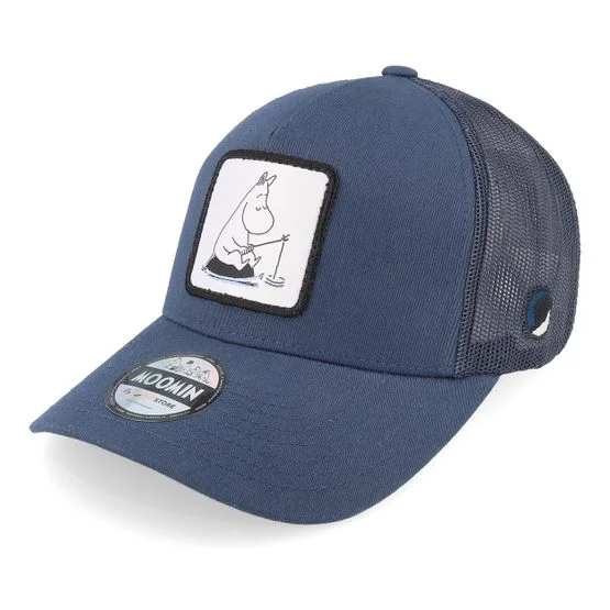 Moomin - Blå trucker Caps - Moomin Fishing Navy Trucker @ Hatstore