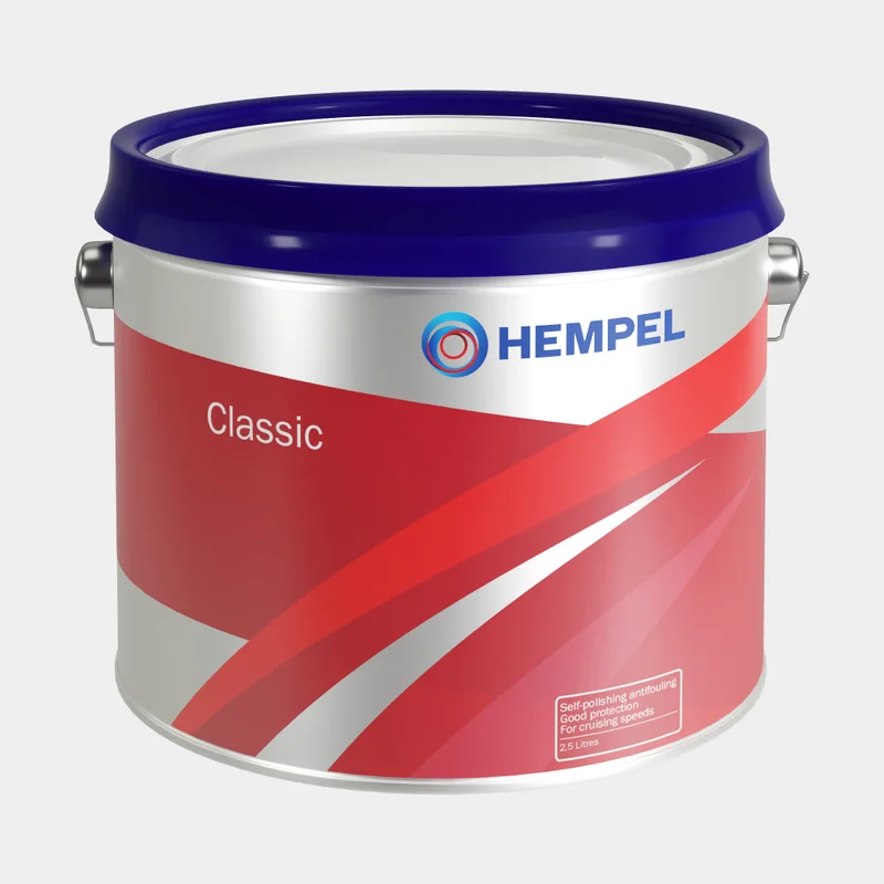 Mjuk kopparbaserad bottenfärg Hempel Classic, 750 ml - True Blue (30390), för Västkusten