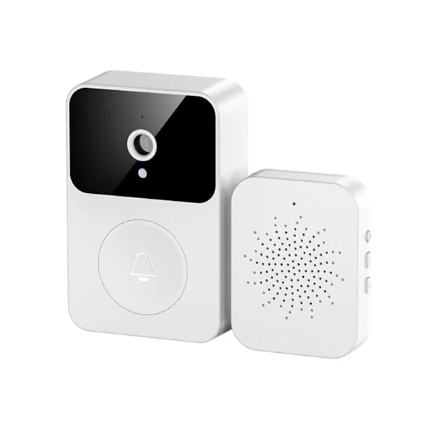 Trådlös Video Ringklocka och Ringsignal - Smart Säkerhetskamera - 2.4GHz WiFi med Röstförvrängare - Rörelsezoner - Tvåvägs Audio - Video Ringklocka 