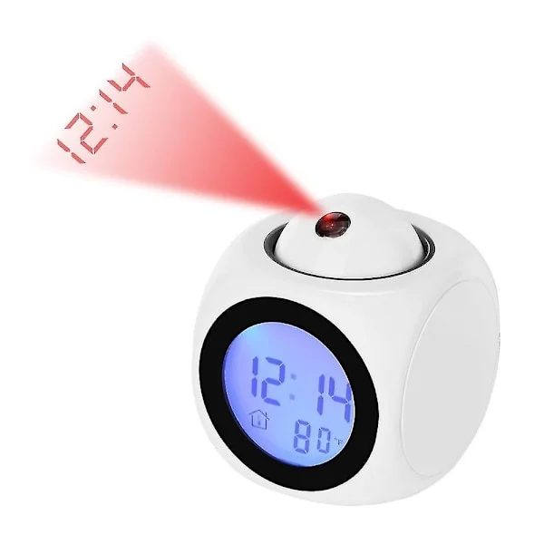 Herätyskello Laser Projektori Säävaroitus Näyttö, monitoiminen Projektio Kello Led Valo Projektio Lahja