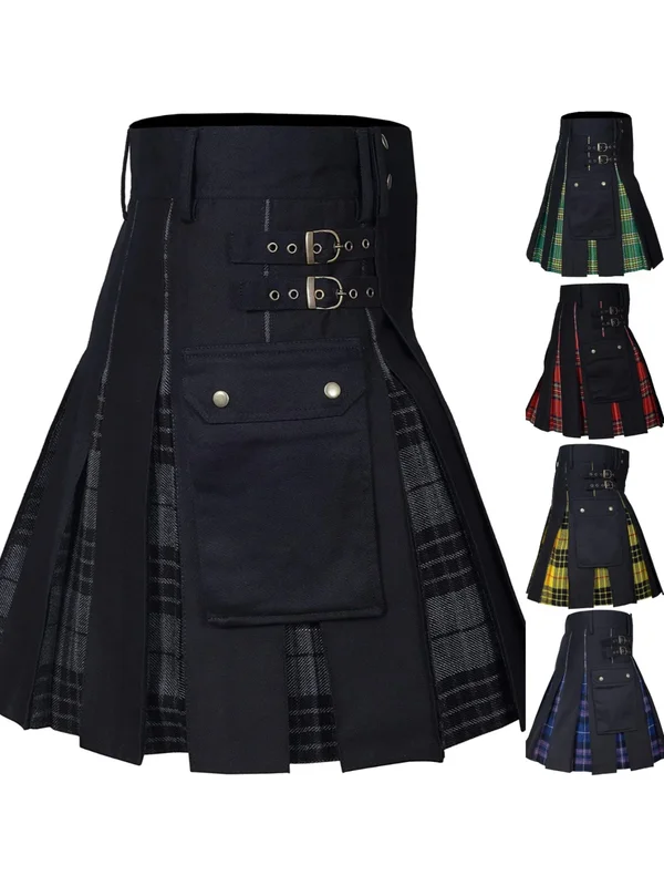 AliExpress - LisdinoKilts für Herren, Utility-Kilt, Jeans-Hybrid-Kilt aus 100 % Baumwolle, moderner traditioneller Herren-Kilt mit Plissee-Tartan