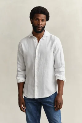 GANT - Linskjorte til herre white