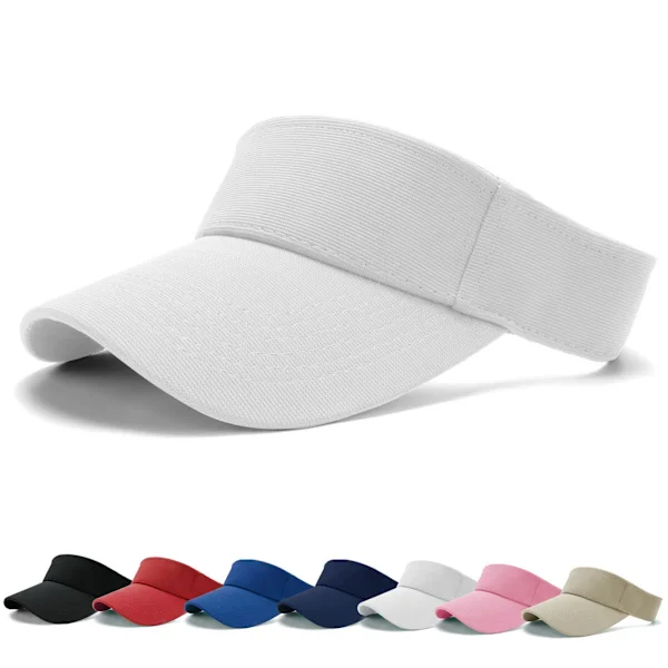 Solskärm keps - Dam ponnysvans baseball keps, tvättad utomhus trucker hatt enfärgad pappa keps, justerbar twill golf tennis skärm hattar för män