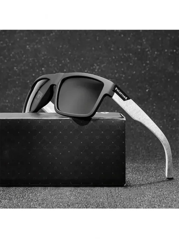 AliExpress - Polarisierte quadratische Sonnenbrille, UV400, Schwarz, modische Sonnenbrille für Damen und Herren, ideal zum Fahren, Angeln und Outdoor-