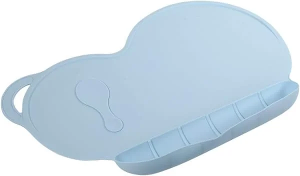 Silikon Baby Sugeplate Matte Anti-skli Vanntett Spisebrikke Sammenleggbar