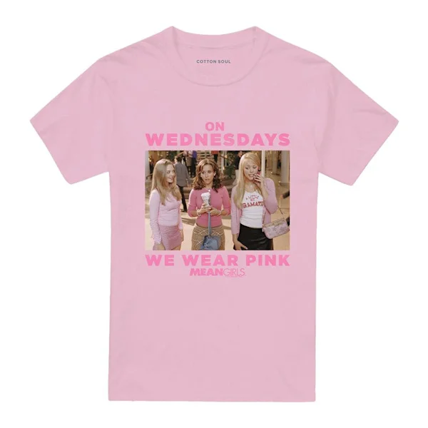 Mean Girls Unisex Vuxen Onsdagar Vi Bär Rosa T-Shirt M Rosa