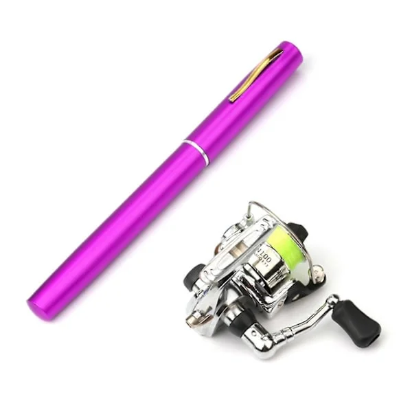 Hopfällbart Fiskespö Rulle Combo Mini Penna Fiskespö Kit Teleskopiskt Fiskespö Spinnrulle Co