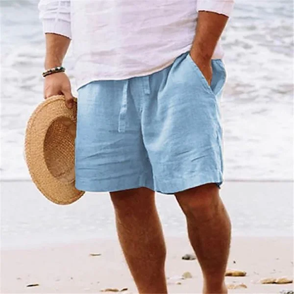 Korte lette treningsbukser for menn Strandshorts Menn Jogging Sport Store Korte Himmelblå