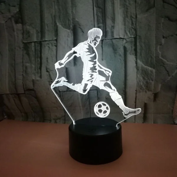 Barn 3D-lampe Fotball LED Nattlys C Ronaldo Hjemmedekorasjon Barn Gutt