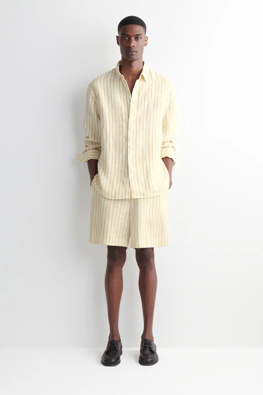 COS Relaxed Linen Shirt in White - Men