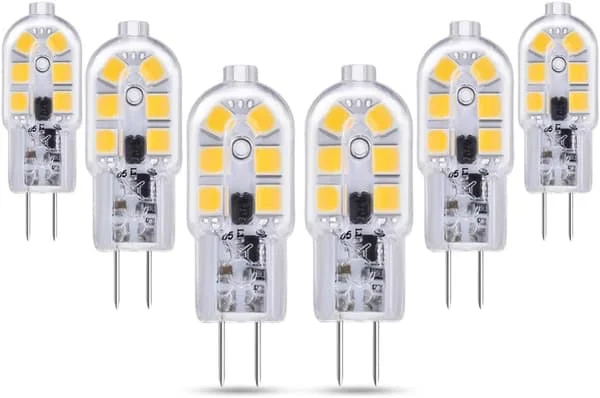 G4 LED 12V 2W Varmvit 3000K, 200lm, motsvarande G4 10W 20W halogenlampa, ej dimbar, Bi-pin G4 12V LED AC DC för ljuskronor, bord